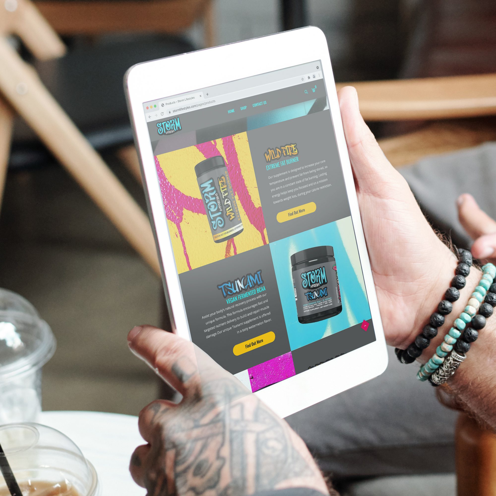 tablet Storm Lifestyle Shopify Website