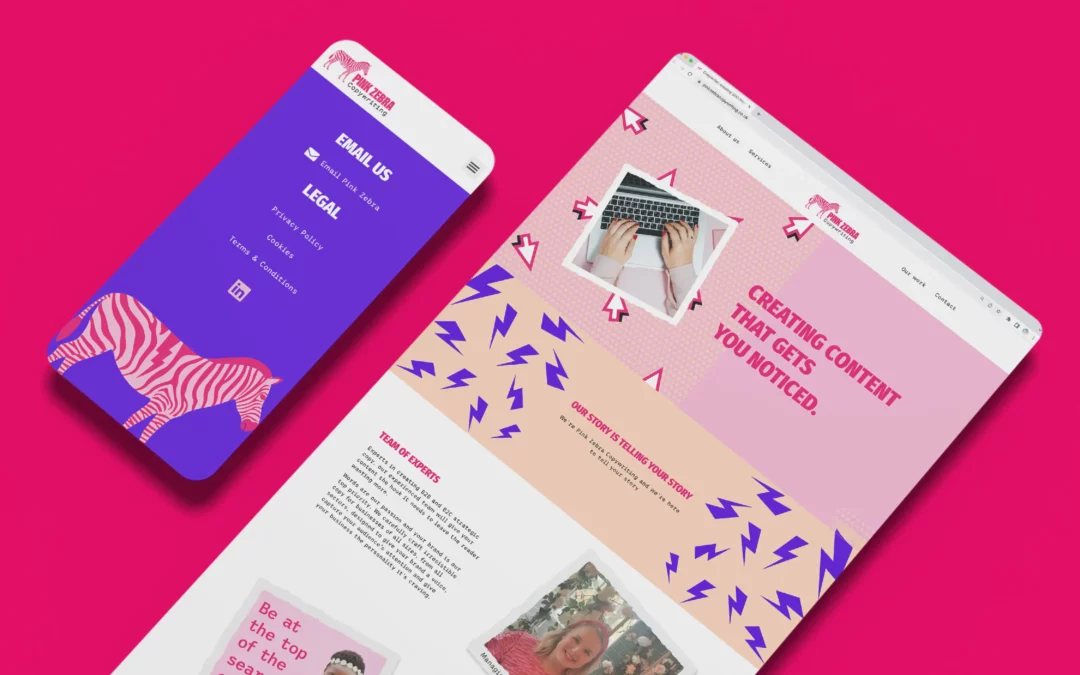 Pink Zebra Copywriting Website Design